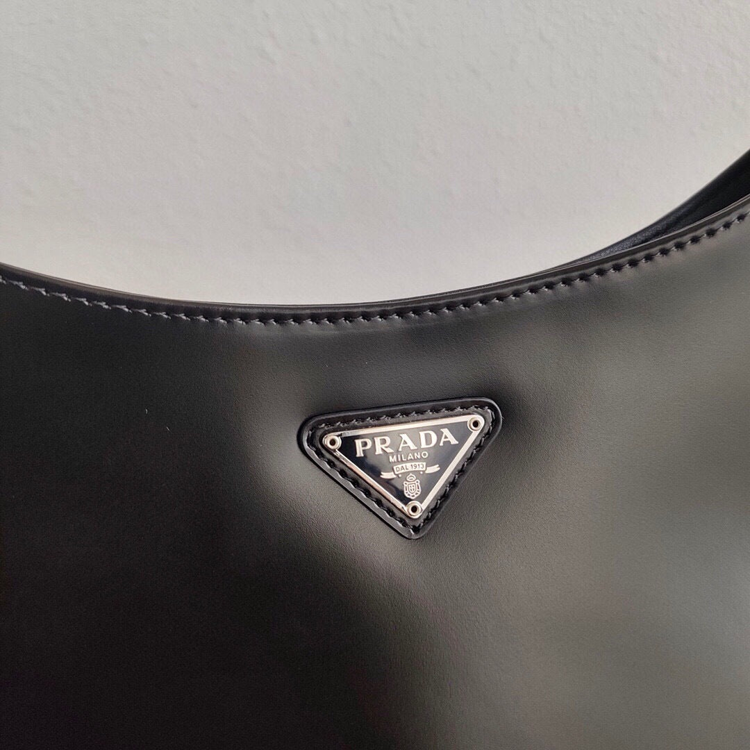 Prada Cleo Brushed Leather Shoulder Bag