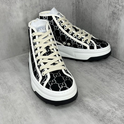 Gucci Tennis 1977 High-Top "Black-White Monogram"