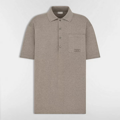 Dior Icons Polo Shirt "Beige Cotton and Silk Jersey"