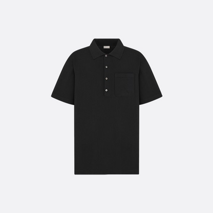 Dior Icons Polo Shirt "Black Cotton and Silk Jersey"