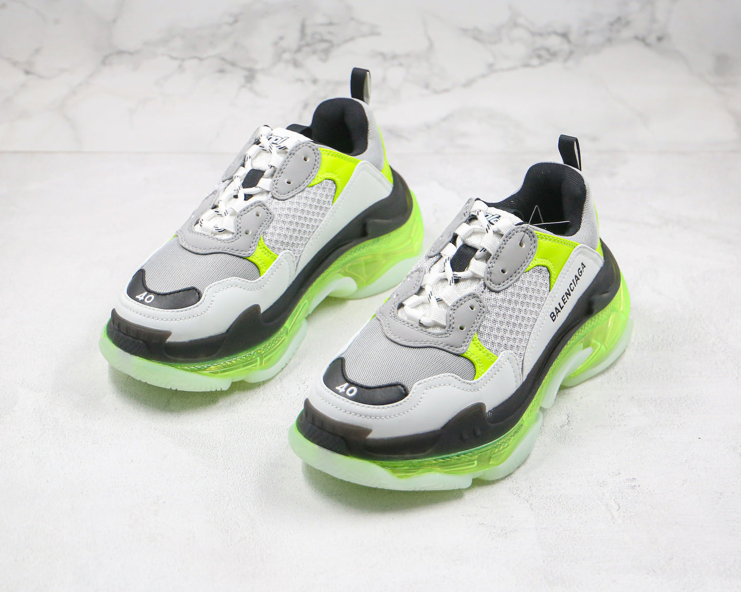 Balenciaga Triple S "Grey-Green Clear Sole"