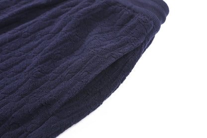 Dior Oblique Bermuda Shorts "Navy Blue Terry Cotton"