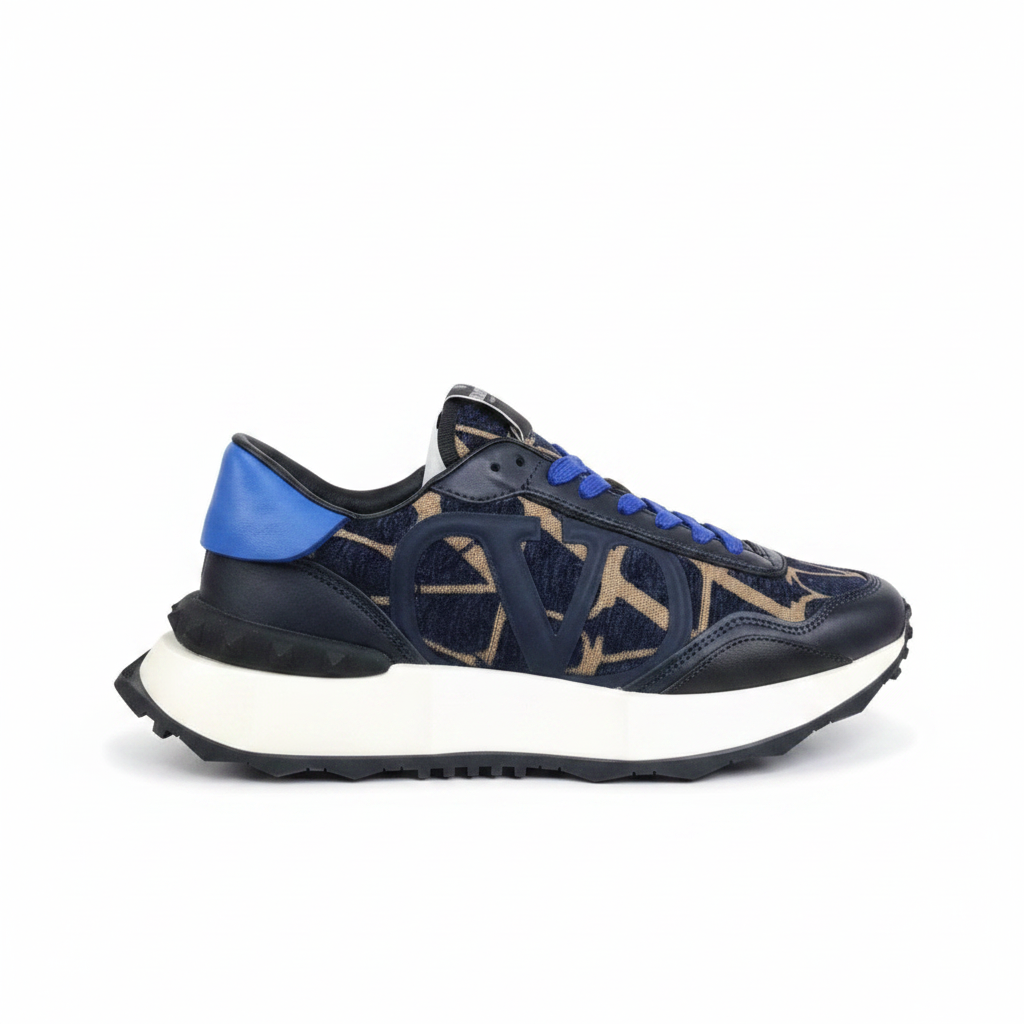 Valentino Garavani Netrunner "Blue-Black-Beige Monogram"