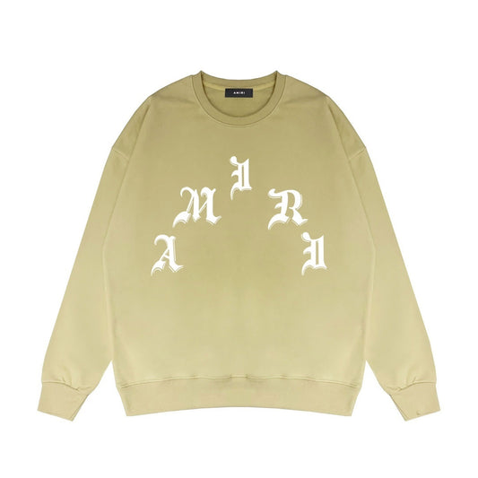 Amiri x Wes Lang x Logo Crew Sweatshirt "Beige-White"