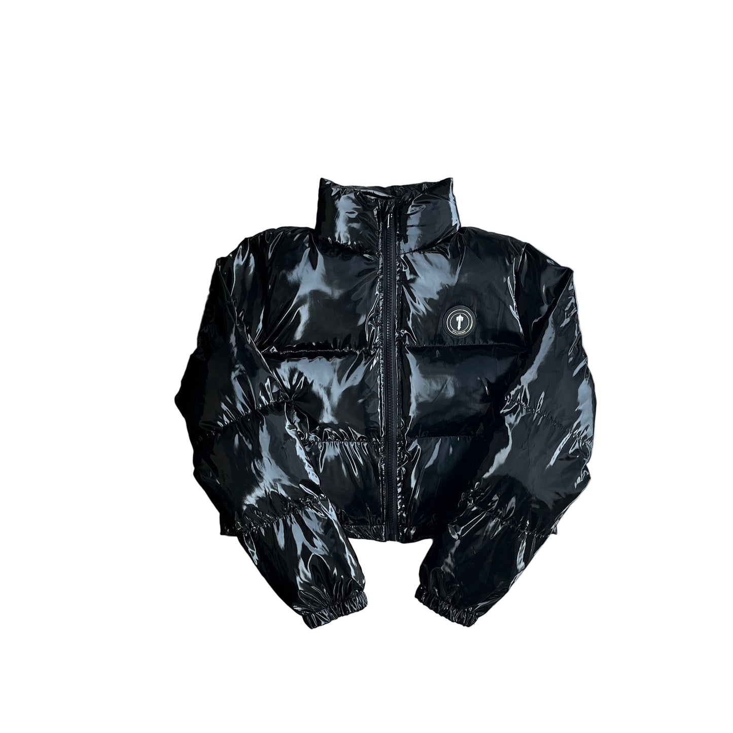 Trapstar Short Irongate Down Jacket "Shiny Black"