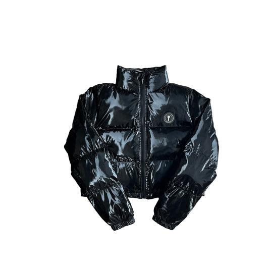 Trapstar Short Irongate Down Jacket "Shiny Black"