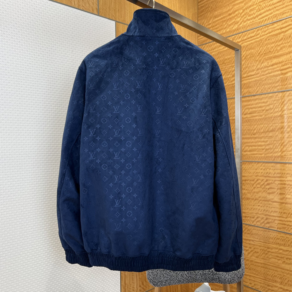 Louis Vuitton Monogram Embossed Tracksuit Jacket "Navy"