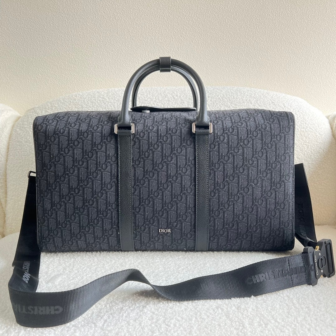 Dior Lingot 50 Oblique Jacquard Duffel Bag
