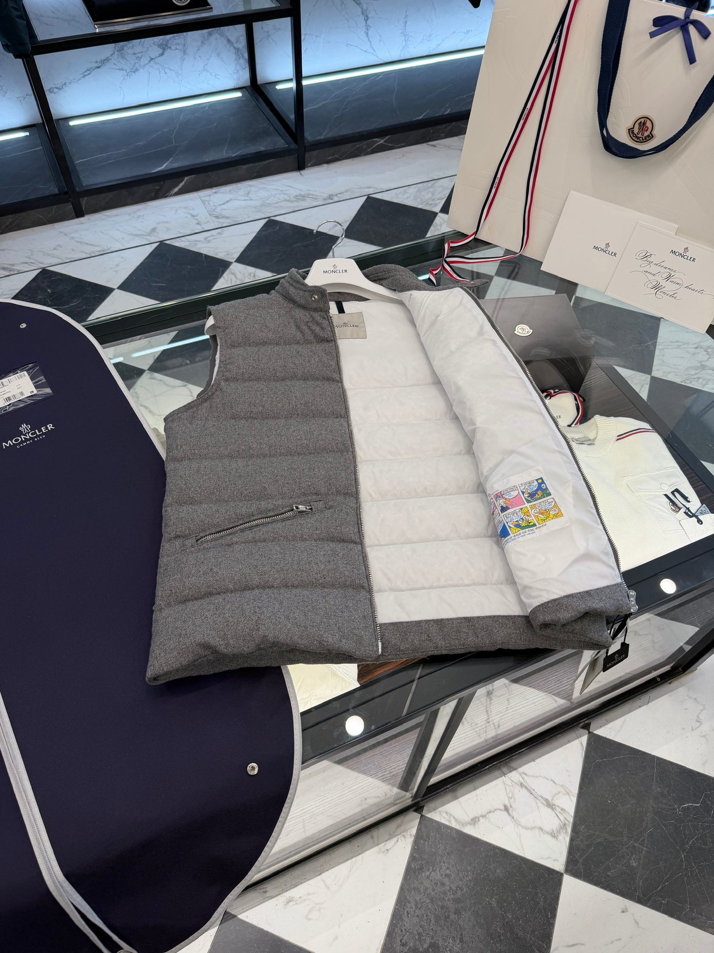 Moncler Gallienne Cashmere Down Vest "Grey"