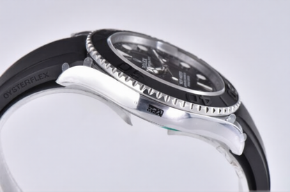 Rolex Yacht-Master 42mm Black Rubber Strap Black Dial