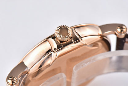 Patek Philippe Calatrava 38mm Rose Gold Brown Leather White Dial
