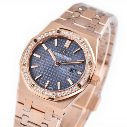 Audemars Piguet Royal Oak 33mm Rose Gold Blue Dial