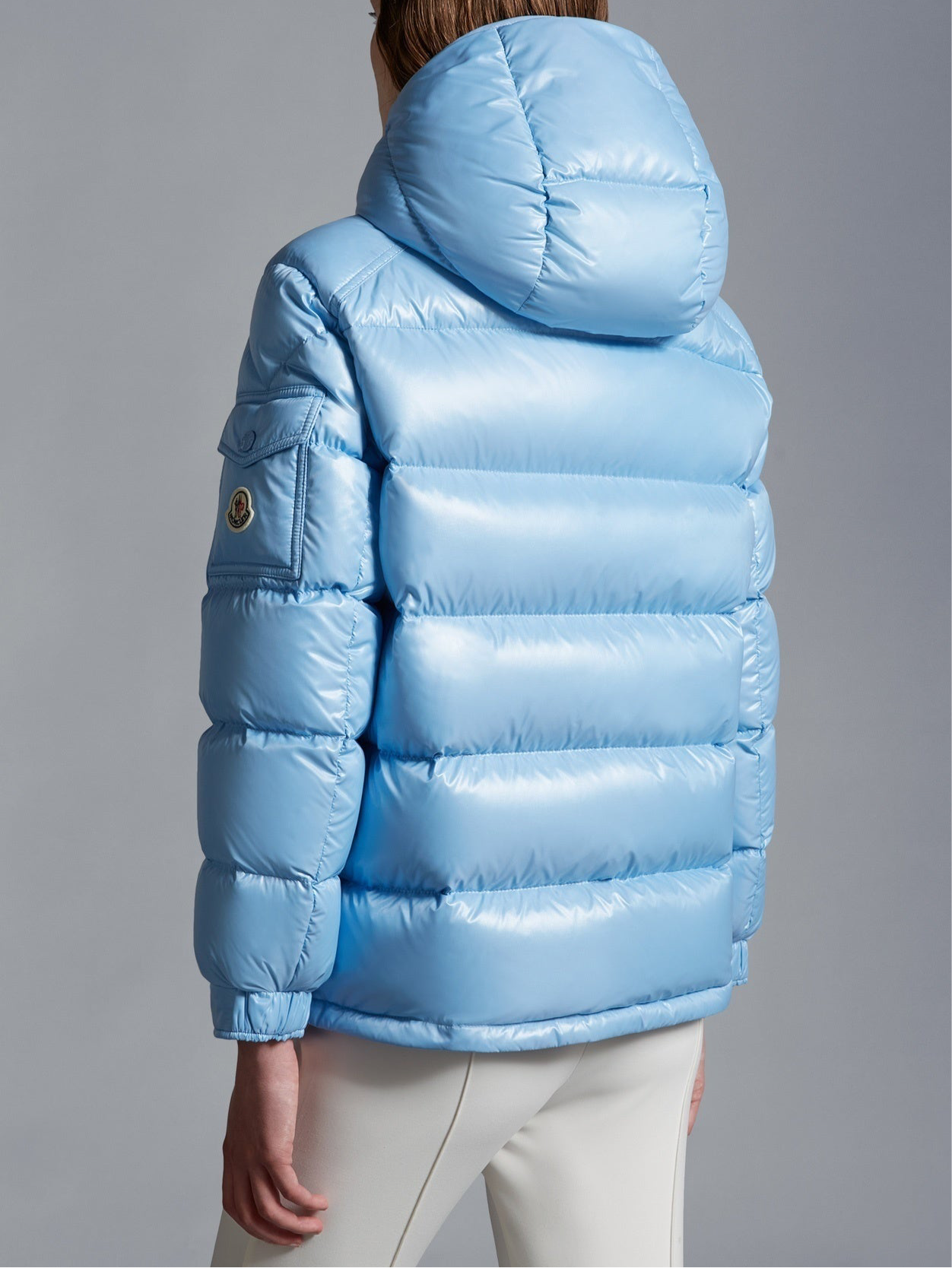 Moncler Maire Hooded Down Jacket "Baby Blue"