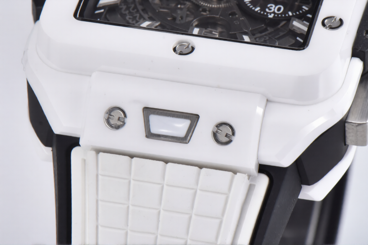 Hublot Square Bang Unico 42mm White Rubber Strap White Dial