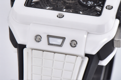 Hublot Square Bang Unico 42mm White Rubber Strap White Dial