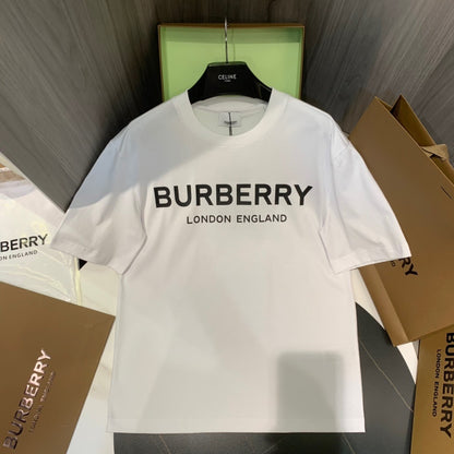 Burberry Logo Print Cotton T-Shirt "White"