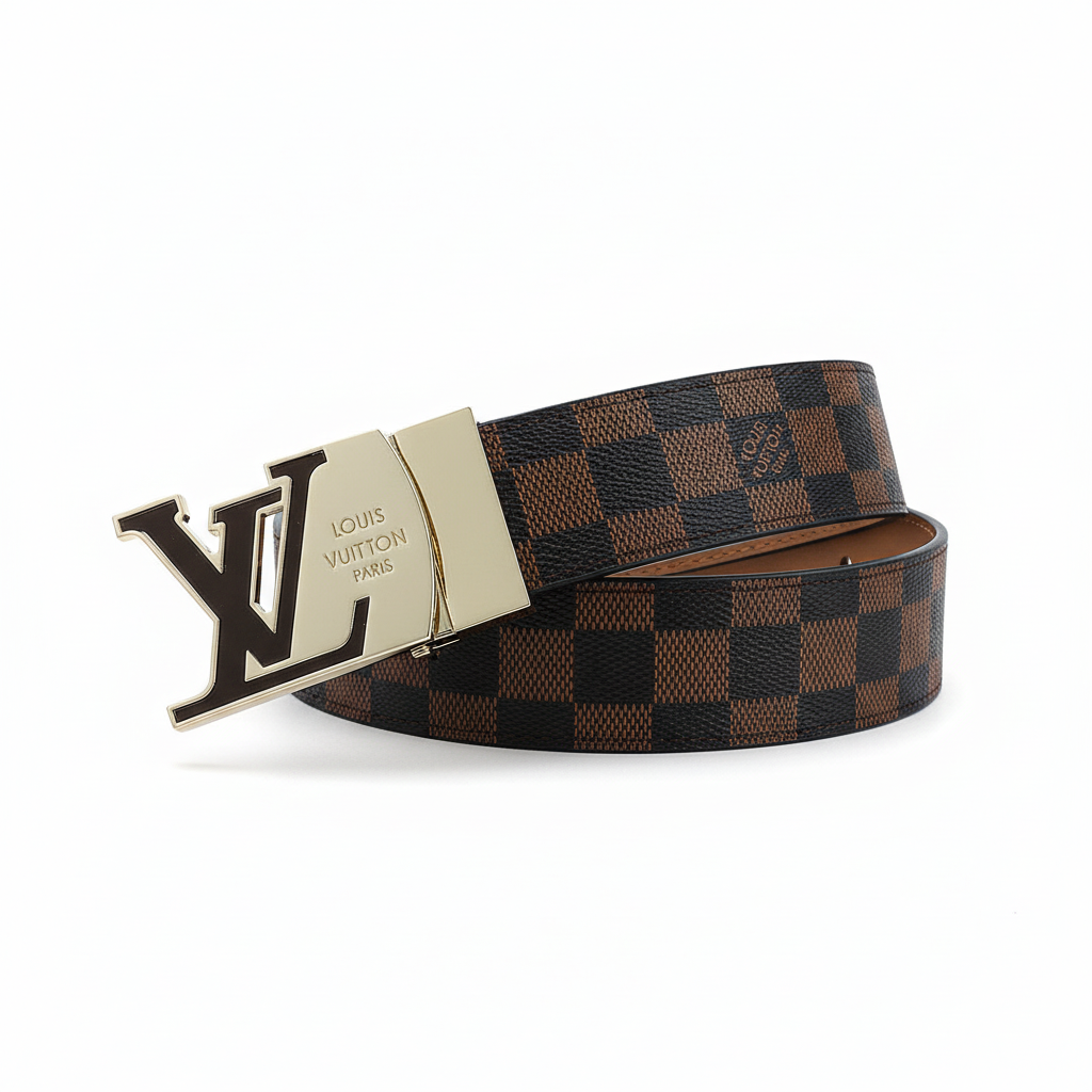 Louis Vuitton Leather Belt "Brown-Black"