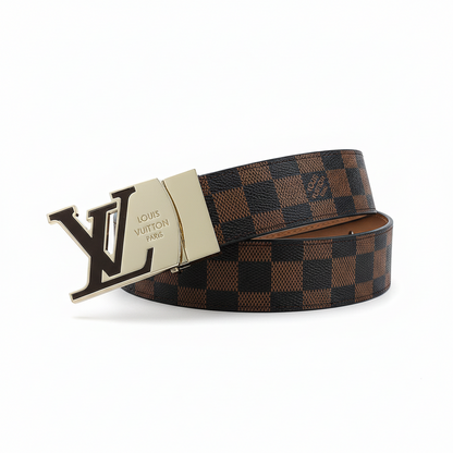 Louis Vuitton Leather Belt "Brown-Black"