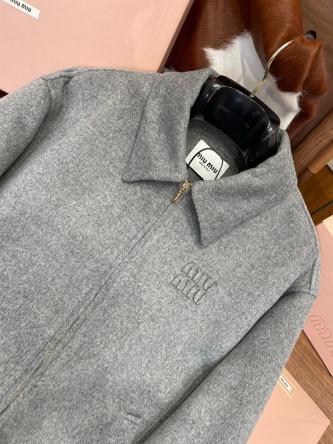 Miu Miu Double Cashmere Blouson Jacket