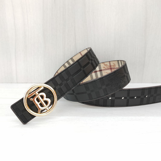 Burberry Leather Belt "Black-Gold"
