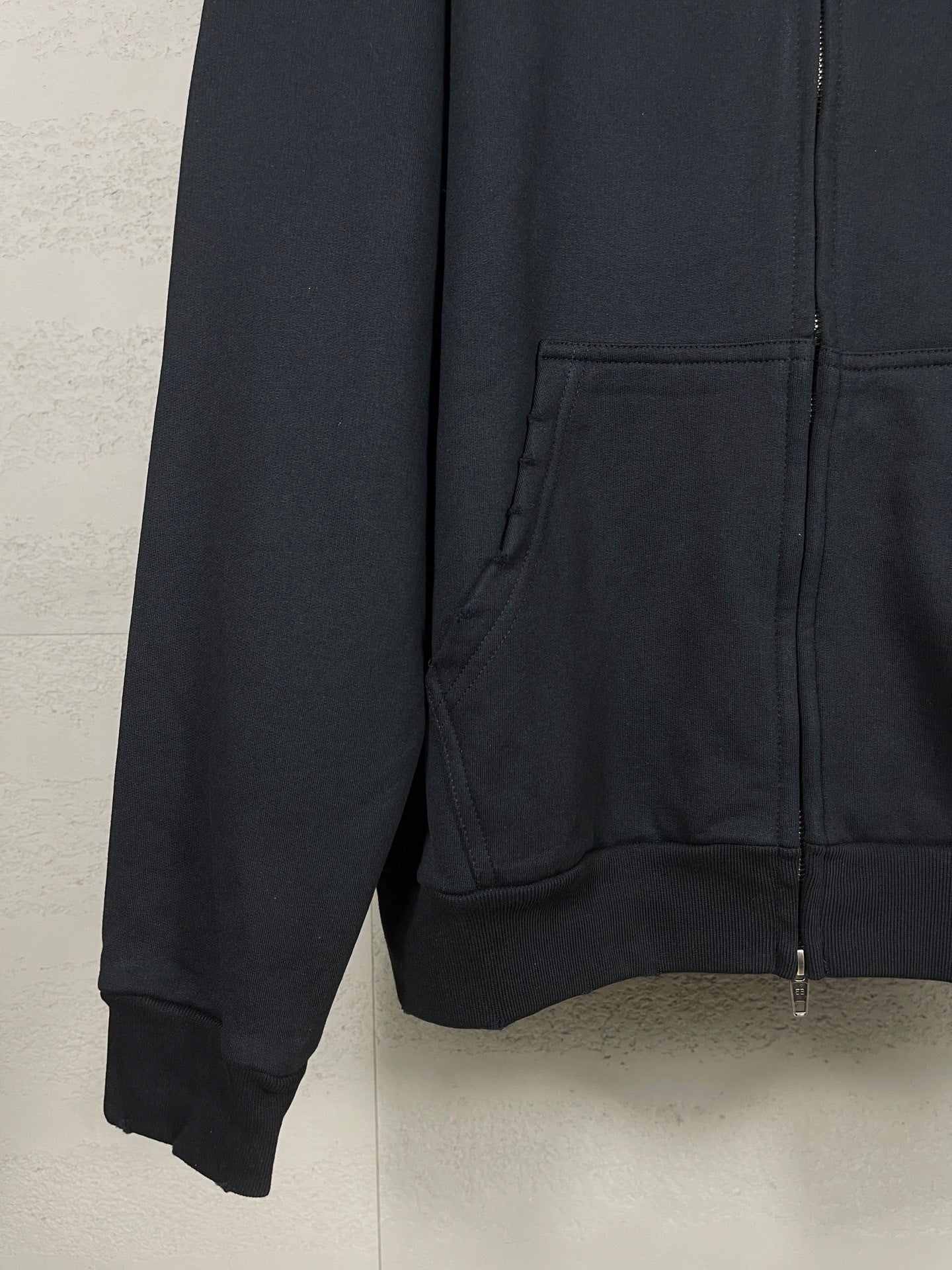 Balenicaga Back Paint Logo Zip-up Hoodie "Black"