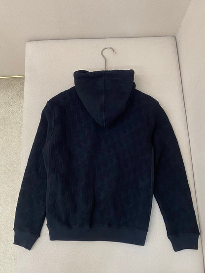 Dior Oblique Hooded Sweatshirt "Black Cotton Fleece"