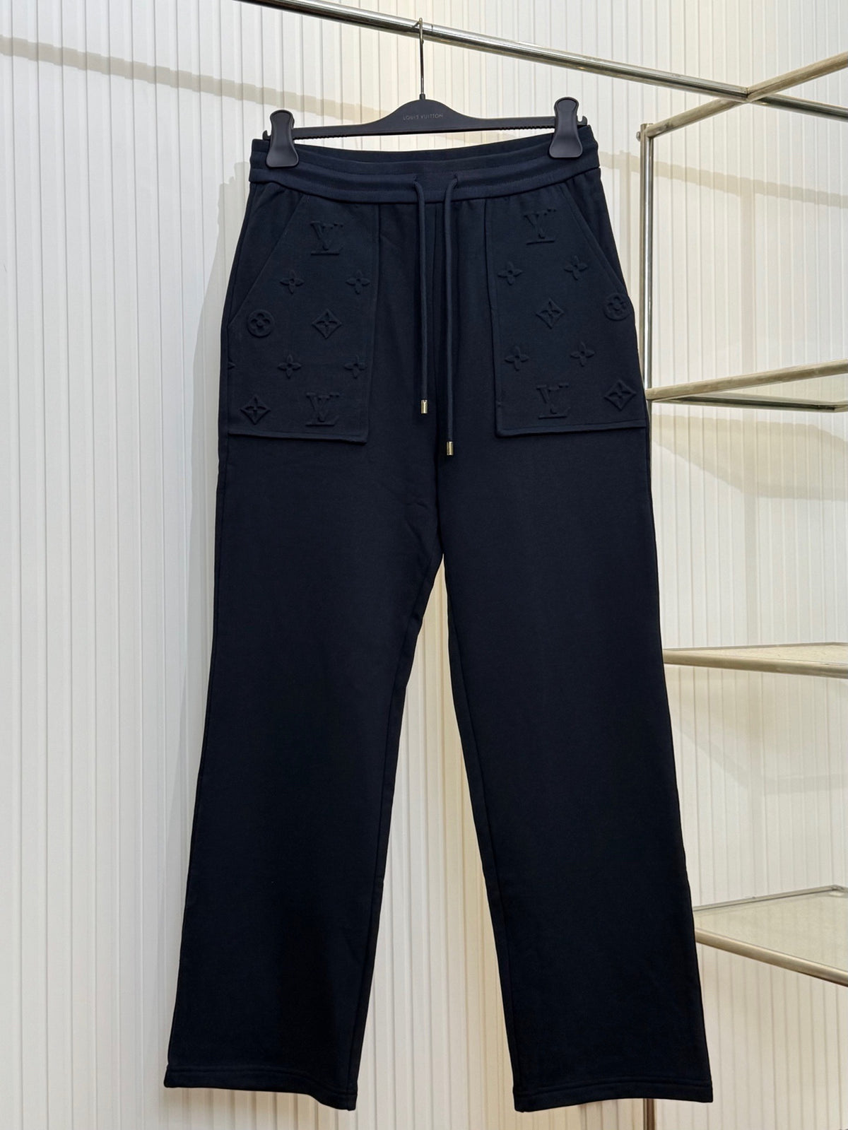 Louis Vuitton Embossed Signature Detail Pants "Black"