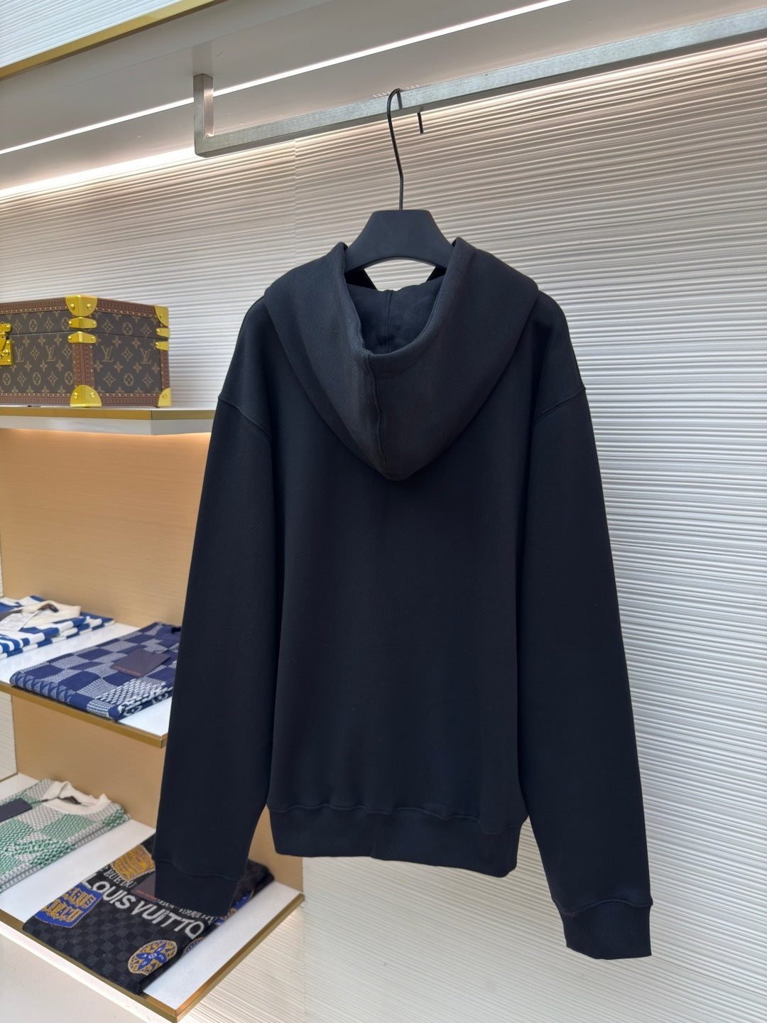 Dior CD Icon Hooded Sweatshirt "Black Cotton Fleece"