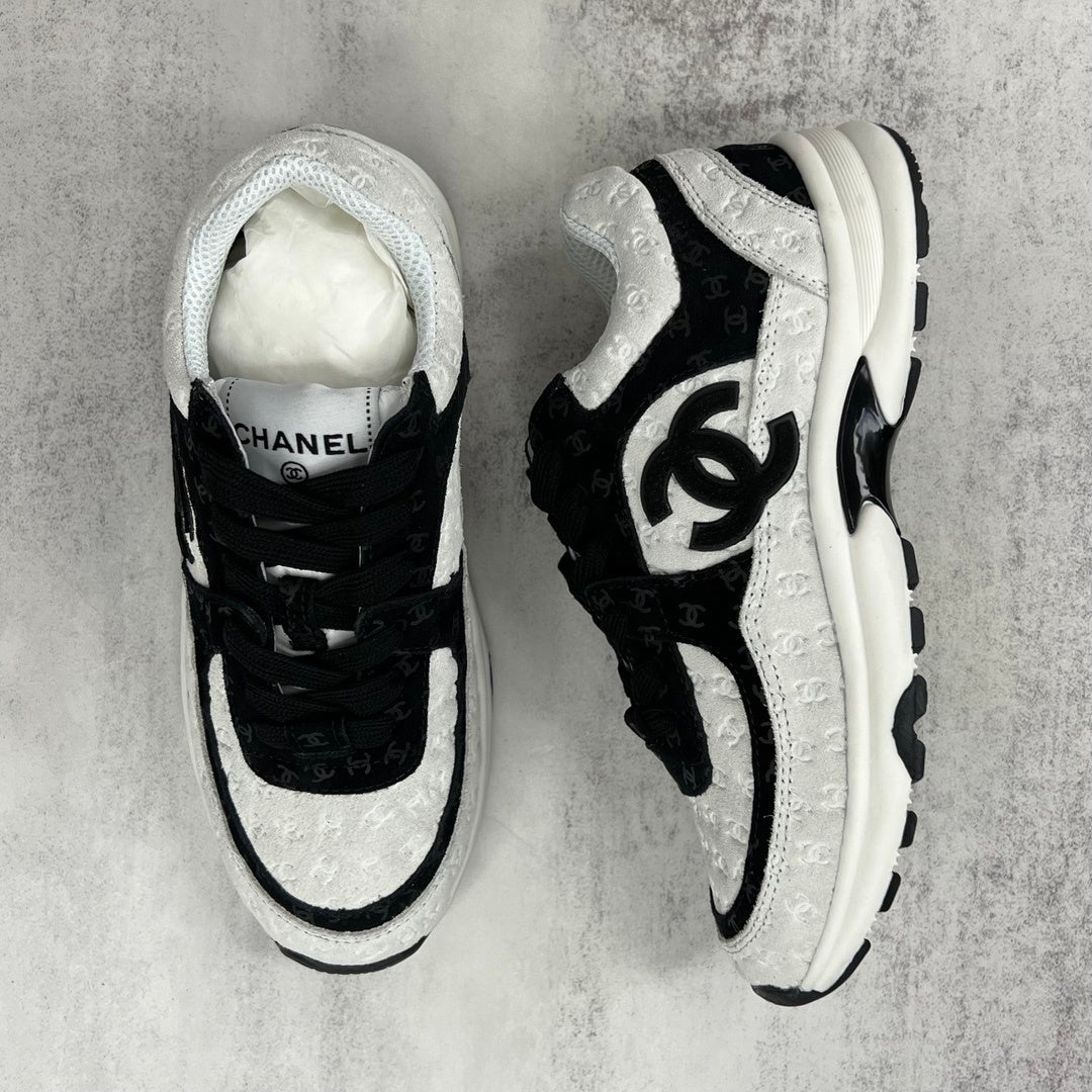 Chanel 22A "Grey-Black All Over Logo"