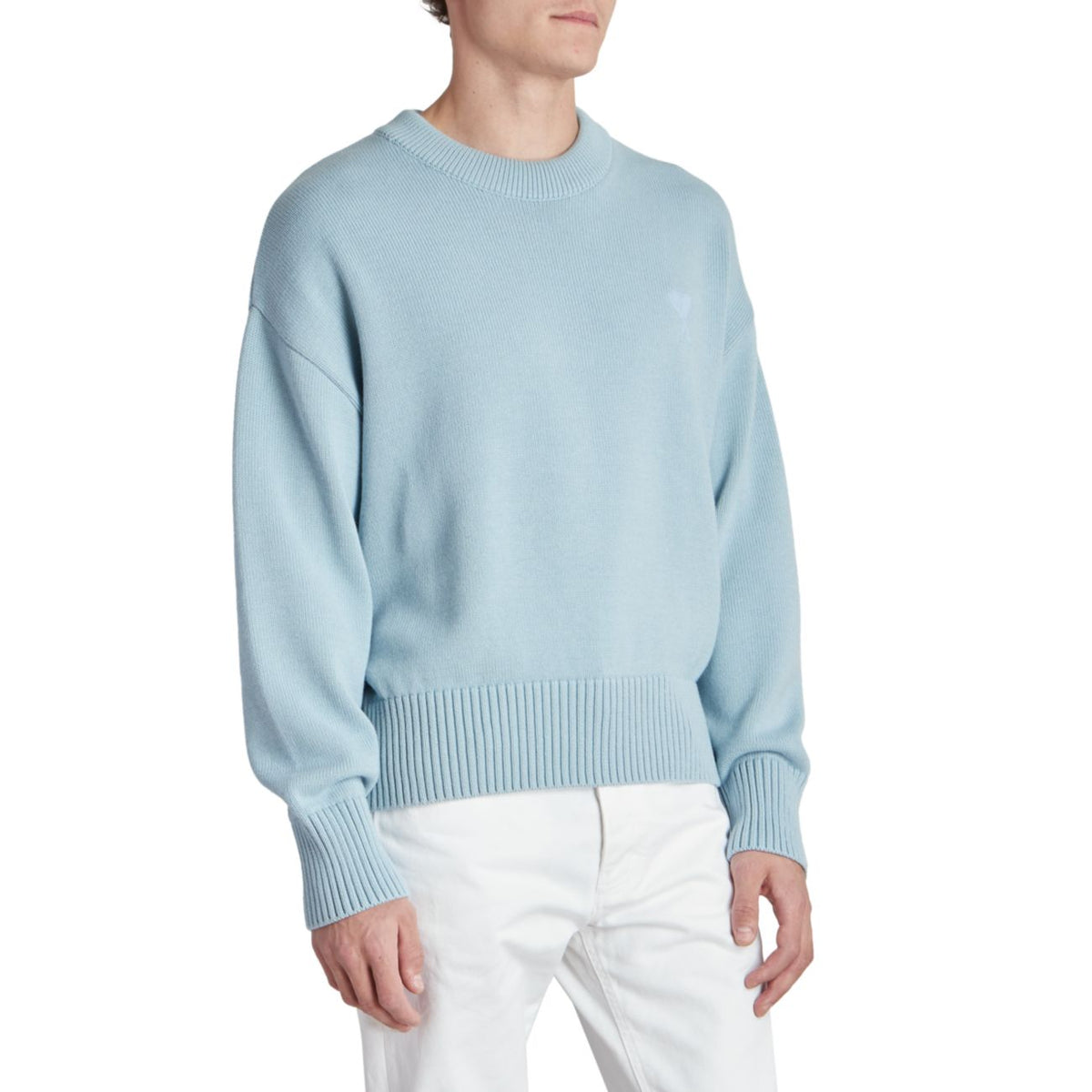 AMI Paris Ami De Coeur Sweater "Pastel Blue"