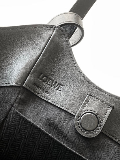 Loewe Hammock Flip Bag in Classic Calfskin "Black"