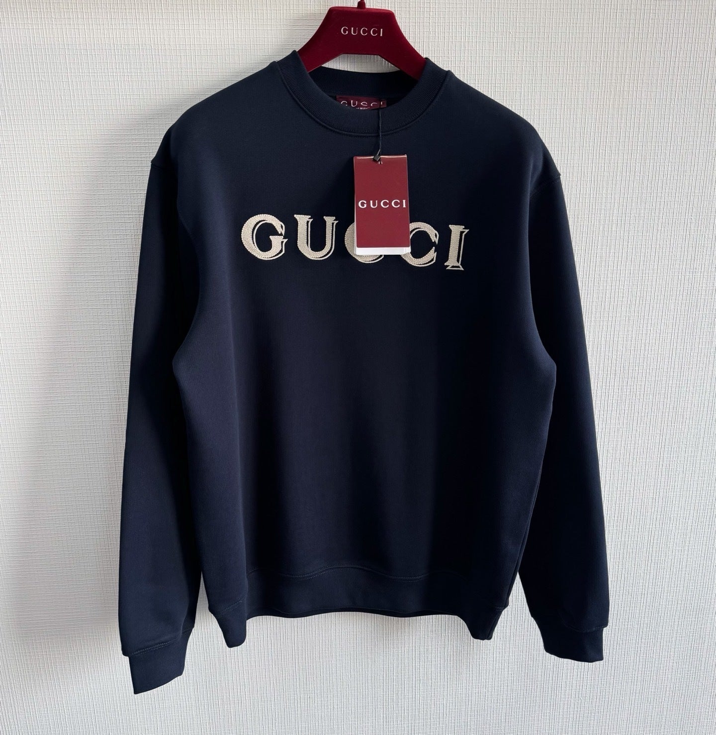 Gucci Cotton Jersey Sweatshirt with Embroidery "Dark Blue"