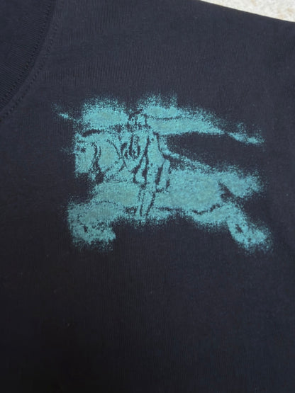 Burberry Equestrian Knight Cotton T-Shirt "Black"