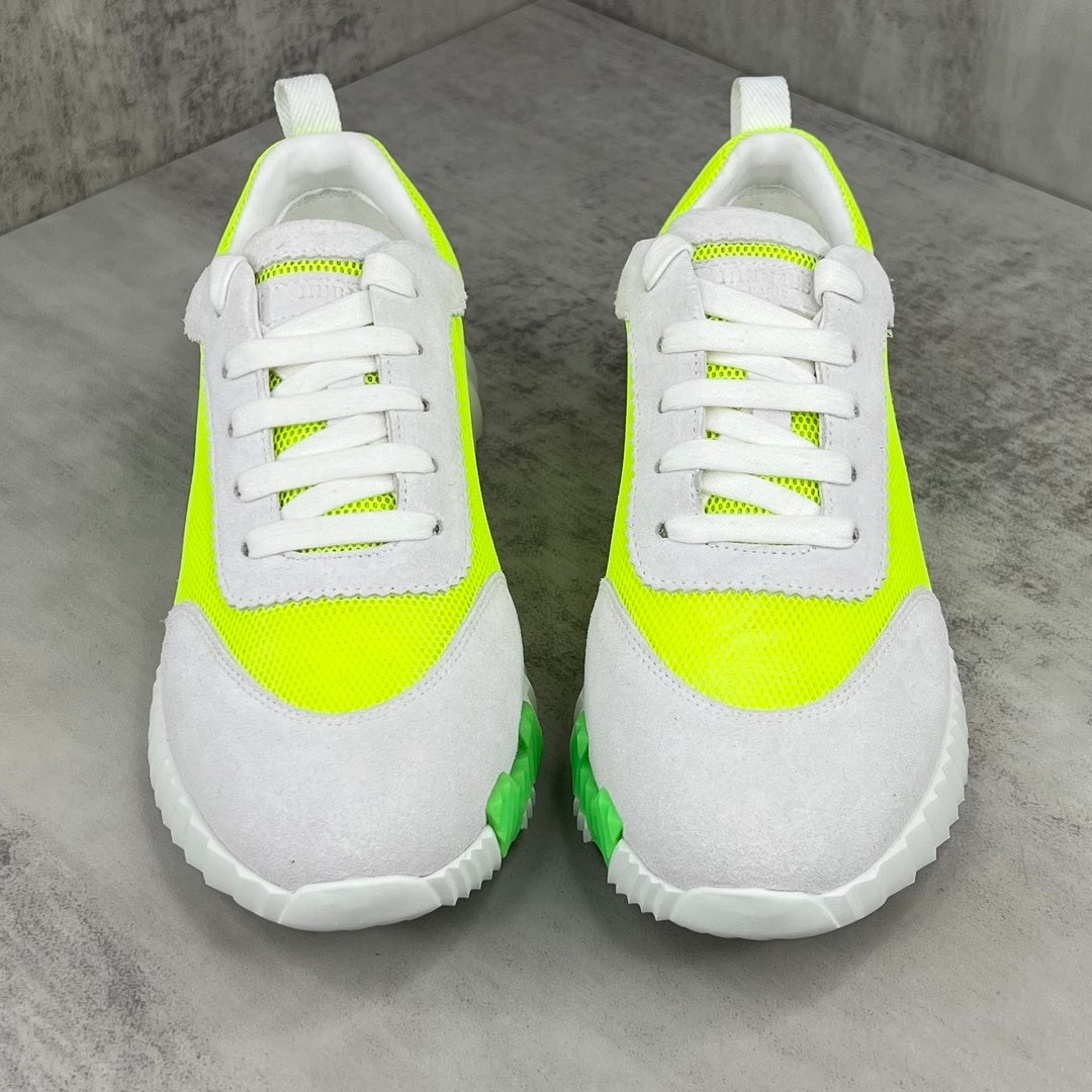 Hermes Bouncing Sneakers "Neon Yellow-Grey"