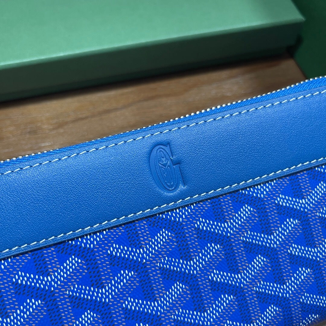 Goyard Matignon GM Wallet "Sky Blue"