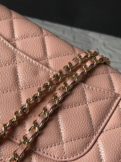 Chanel Quilted Caviar Leather Classic Wallet on Chain