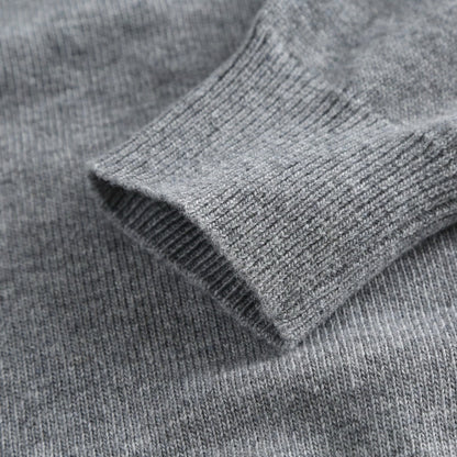 Burberry Cashmere Blend Half-zip Sweater "Grey"