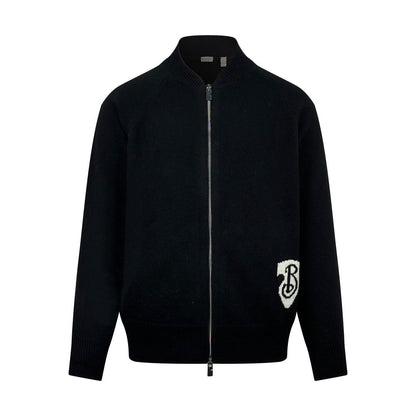 Burberry B Shield Wool Blend Bomber Jacket "Black"