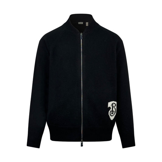 Burberry B Shield Wool Blend Bomber Jacket "Black"
