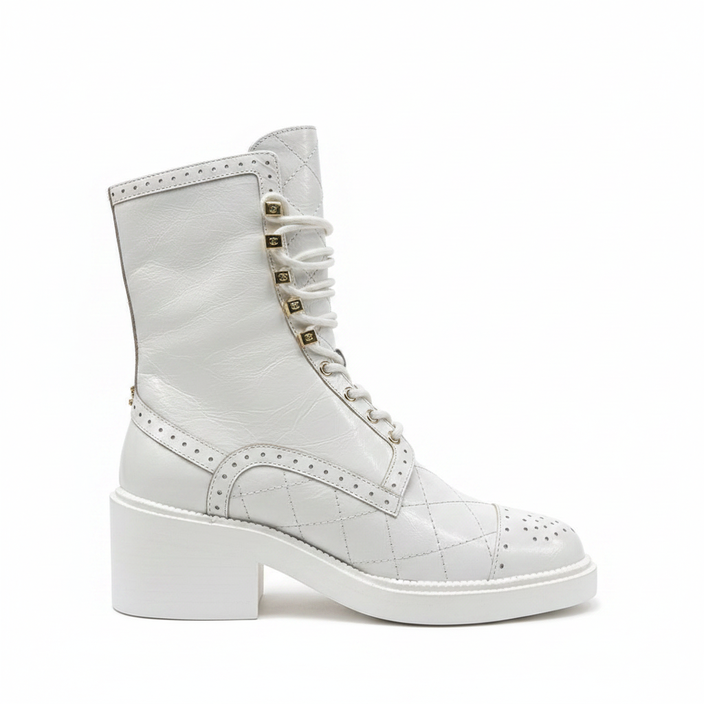 Chanel Leather Boots "White"