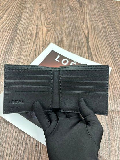 Loewe Bifold Wallet in Satin Calfskin "Black"