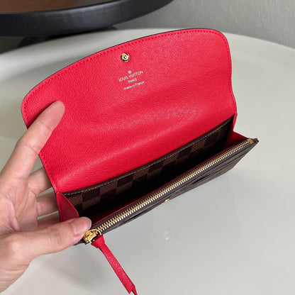 Louis Vuitton Emilie Wallet "Damier Ebene"