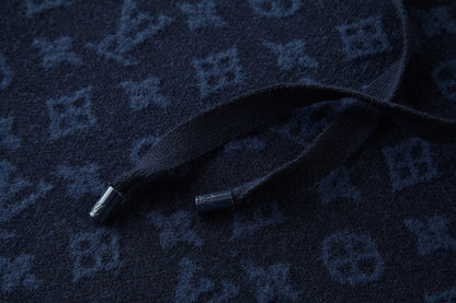 Louis Vuitton Graphic Jacquard Hoodie "Blue"