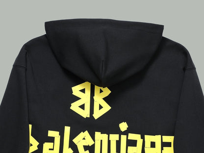 Balenciaga Hoodie "Black-Yellow"