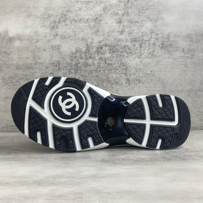 Chanel Interlocking CC Sock Sneakers "Beige-White-Black"