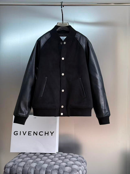Givenchy Bomber Jacket with Givenchy Paris Embroidery "Black"