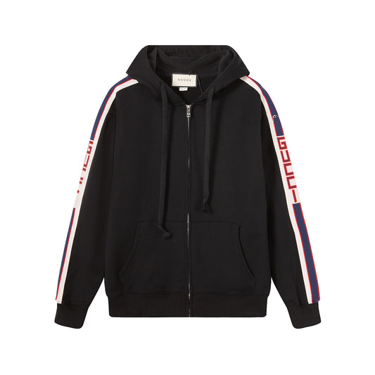 Gucci Zip-Up Hoodie "Black"