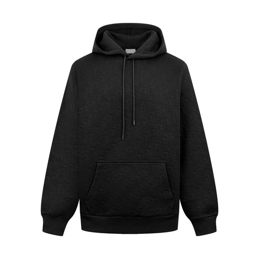 Dior Oblique Hooded Sweatshirt "Black Cotton-Blend Jersey"
