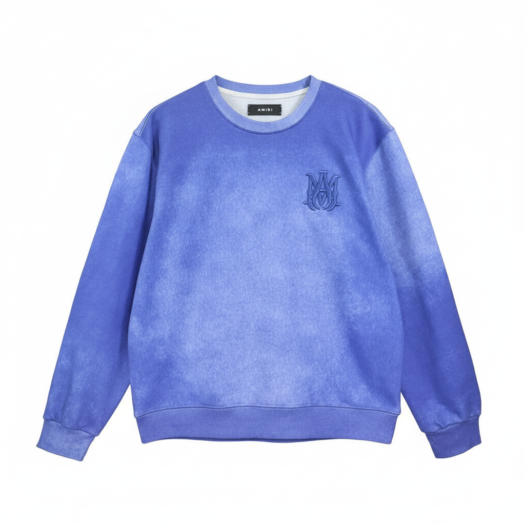 Amiri MA Bar Logo Sweatshirt "Washed Blue"