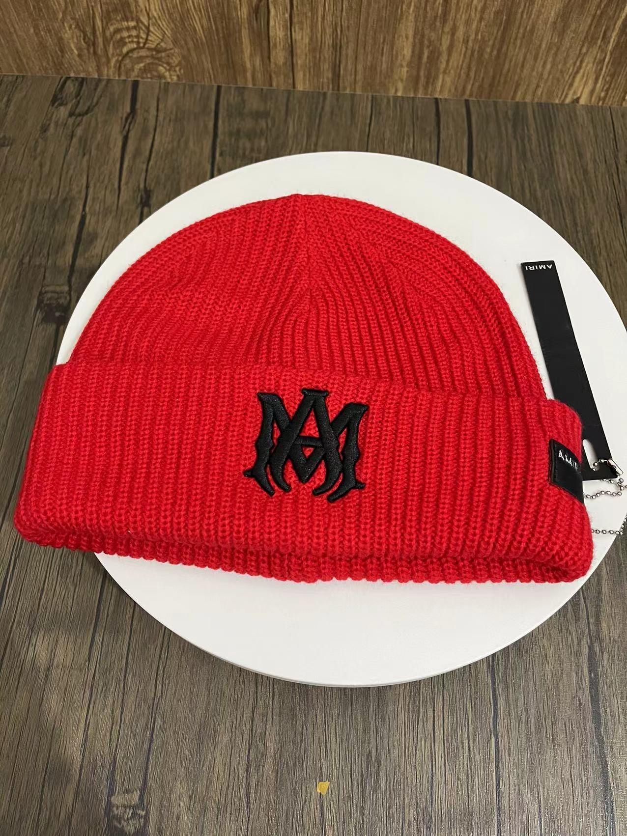 Amiri Wool Beanie "Red-Black"